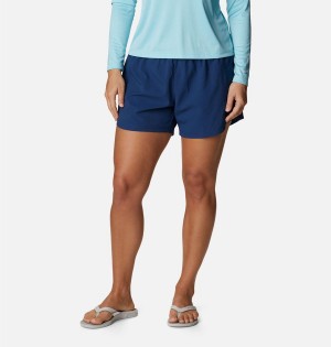 Blue Women's Columbia PFG Tamiami Pull-On Shorts | PKNAS-8273