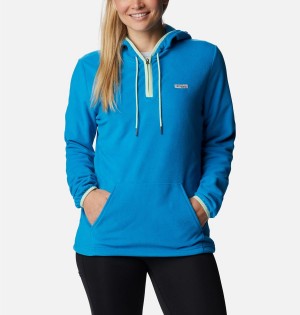 Blue Women's Columbia PFG Tidal Fleece Hoodie | VRWBC-5784