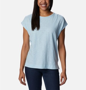 Blue Women's Columbia Point Loma T-Shirt | IBUHA-0945