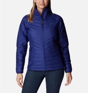 Blue Women's Columbia Powder Lite II Full Zip Puffer Jacket | YPSIU-4518