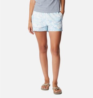 Blue Women's Columbia Sandy River II Printed Shorts | LESQJ-8365