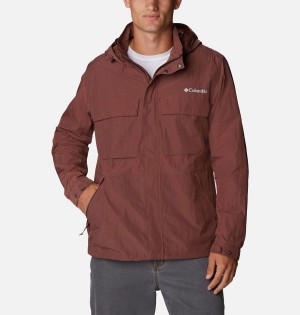 Brown Men's Columbia Coho River Jacket Windbreaker | TLGPA-6807