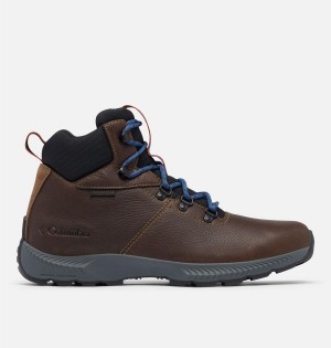 Brown Men's Columbia Landroamer Explorer Waterproof Boot Hiking Shoes | YPSHX-3674