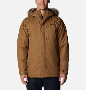 Brown Men's Columbia Leif Trail Coats | HXADU-5610