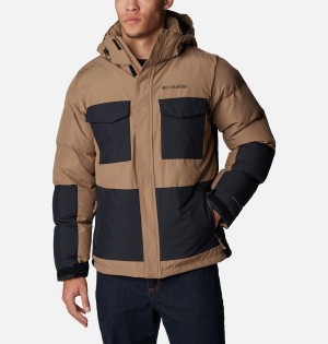 Brown Men's Columbia Marquam Peak Fusion Insulated Puffer Jacket | YVTJI-4753