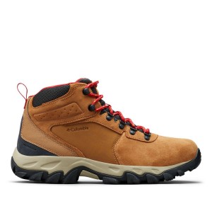 Brown Men's Columbia Newton Ridge Plus II Suede Waterproof Boot Hiking Shoes | GTLVR-7198