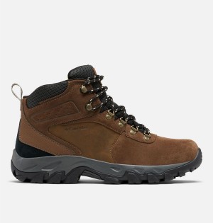 Brown Men's Columbia Newton Ridge Plus II Suede Waterproof Boot Hiking Shoes | LIARS-2658