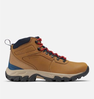 Brown Men's Columbia Newton Ridge Plus II Waterproof Boot Hiking Shoes | NCUQJ-2831