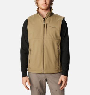 Brown Men's Columbia PHG Ascender Softshell Vest | TIBDV-4652