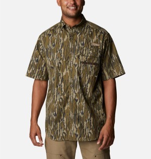 Brown Men's Columbia PHG Super Sharptail Short Sleeve Shirt | WYILB-6804