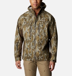 Brown Men's Columbia PHG Trophy Rack Silent Rain Jacket | HSLEG-2590