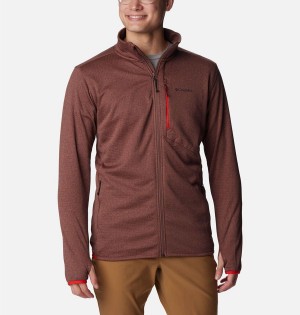 Brown Men's Columbia Park View Full Zip Fleece Jacket | KHCZV-2367