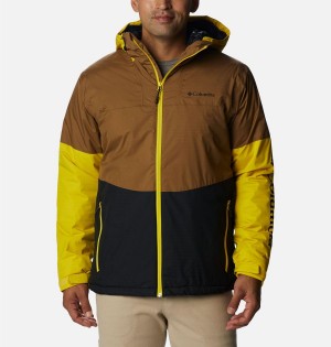 Brown Men's Columbia Point Park Insulated Puffer Jacket | HGJEO-3217