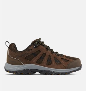 Brown Men's Columbia Redmond III Low Waterproof Hiking Shoes | KQJEF-6105