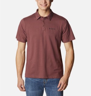 Brown Men's Columbia Thistletown Hills Polo Shirt | QVUOI-1584