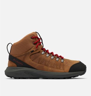 Brown Men's Columbia Trailstorm Crest Mid Waterproof Hiking Shoes | ZCGPH-2390