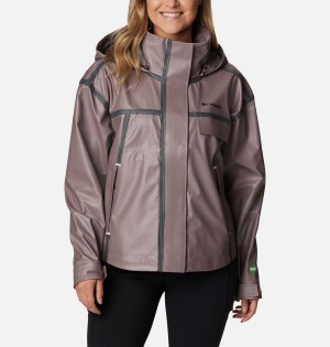 Brown Women's Columbia Coral Ridge OutDry Extreme Rain Jacket | UXBMP-4635