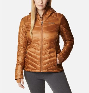 Brown Women's Columbia Joy Peak Insulated Hooded Puffer Jacket | GOWDB-1743