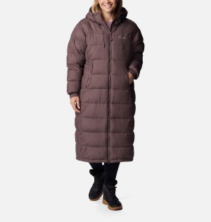 Brown Women's Columbia Pike Lake II Long Puffer Jacket | FZMKX-4870