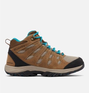 Brown Women's Columbia Redmond III Mid Waterproof Hiking Shoes | JEVXD-8531