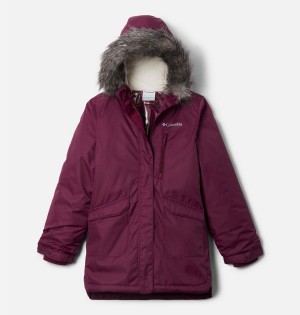 Coral Kids' Columbia Suttle Mountain Long Insulated Jacket | BEVRD-7302