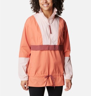 Coral Women's Columbia Boundless Trek Anorak Windbreaker | FYSPK-3670