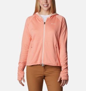 Coral Women's Columbia Boundless Trek Grid Fleece Jacket | UTVNR-0139