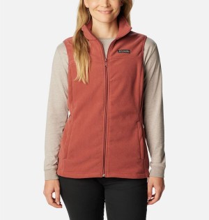 Coral Women's Columbia Castle Dale Fleece Vest | LGUHR-8352