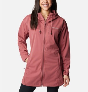 Coral Women's Columbia Flora Park Softshell Jackets | QWBGK-6342