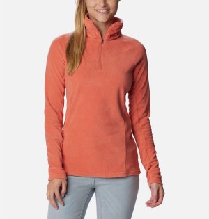 Coral Women's Columbia Glacial IV Half Zip Fleece Pullover | ROWLU-5610