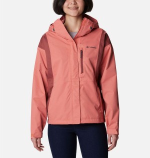 Coral Women's Columbia Hikebound Rain Jacket | LJHYU-3247