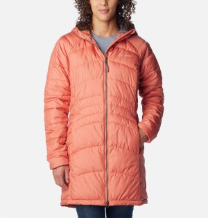 Coral Women's Columbia Karis Gale Long Puffer Jacket | JDWAV-1089