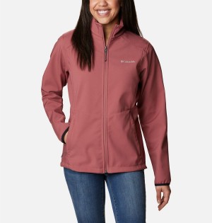 Coral Women's Columbia Kruser Ridge II Softshell Jackets | JADXE-0894