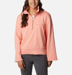 Coral Women's Columbia Lodge French Terry Pullover | IQZHA-7185