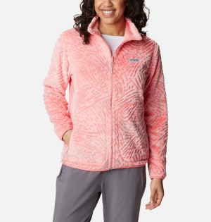 Coral Women's Columbia PFG Slack Water Reversible Fleece Jacket | LHWFB-2583