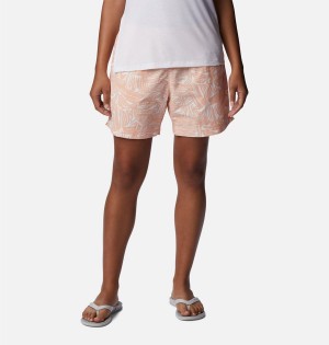 Coral Women's Columbia PFG Super Backcast Water Shorts | ZFABP-6942