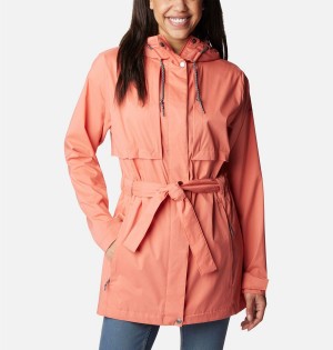 Coral Women's Columbia Pardon My Trench Rain Jacket | JCLPQ-2079