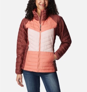 Coral Women's Columbia Powder Lite II Full Zip Puffer Jacket | UTZON-1736