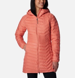 Coral Women's Columbia Powder Lite Mid Puffer Jacket | BNSMK-7459