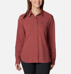 Coral Women's Columbia Silver Ridge Utility Long Sleeve Shirt | UJIMW-5089