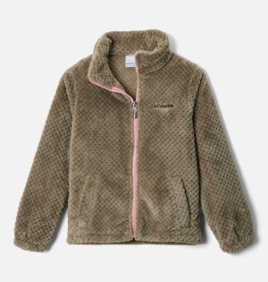 Green Kids' Columbia Fire Side Sherpa Jacket | JBHCN-7139