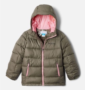 Green Kids' Columbia Pike Lake II Hooded Jacket | VCRZF-2091