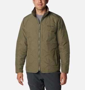 Green Men's Columbia Birchwood Insulated Puffer Jacket | WYVZN-5428