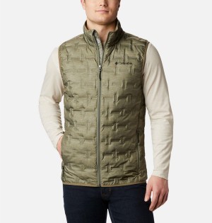 Green Men's Columbia Delta Ridge Down Vest | RSUKE-4179