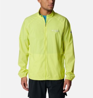 Green Men's Columbia Endless Trail Wind Shell Jacket Windbreaker | DKINH-3486