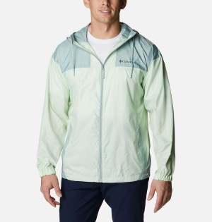 Green Men's Columbia Flash Challenger Jacket Windbreaker | CHOBN-0142