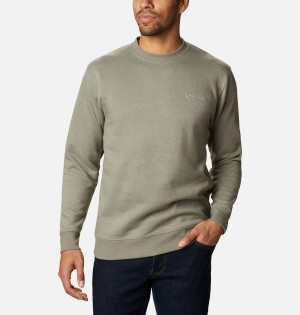 Green Men's Columbia Hart Mountain II Crew Sweatshirt | CYKIJ-6524