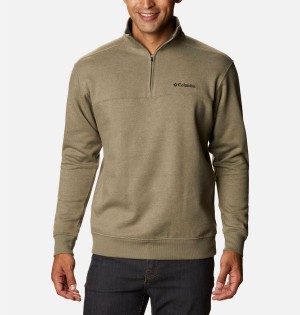 Green Men's Columbia Hart Mountain II Half Zip Sweatshirt | QIXCZ-4213