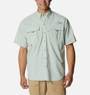 Green Men's Columbia PFG Bahama II Short Sleeve Shirt | JOYVC-8105