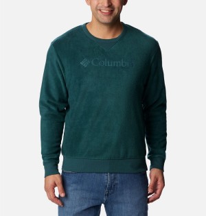 Green Men's Columbia Steens Mountain Crew Top 2.0 Pullover | EVLPN-7352